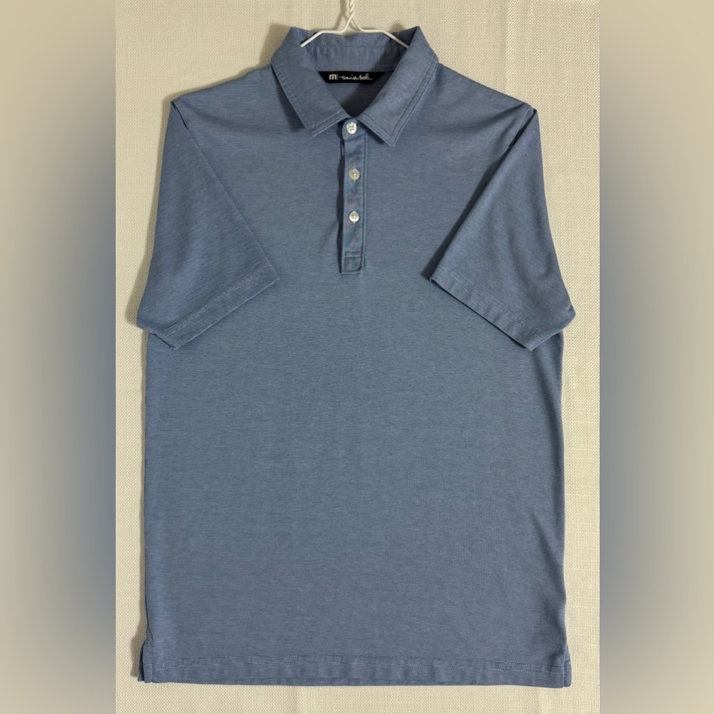 Travis Mathew Micro Stripe Golf Polo Shirt Short Sleeve Wicking Breathable Small - Picture 10 of 11